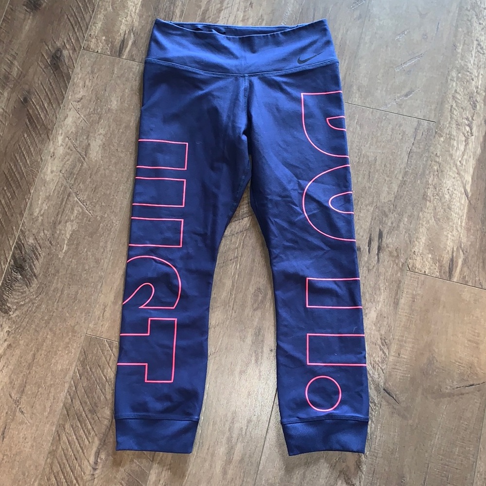 NIKE POWER LEGEND JUST DO IT CROPPED CAPRI LEGGING
